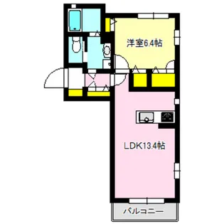 さんのこえだハイツ【1階】の間取り