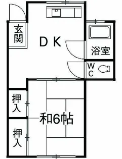市川荘【2階】の間取り