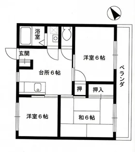 原友レジデンス昭島【1階】の間取り