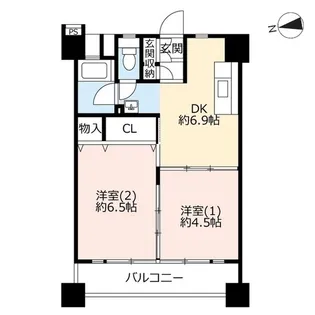 UR川口芝園【7階】の間取り