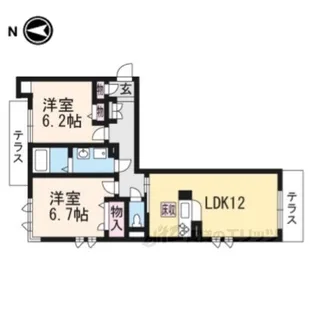 クレアール吉祥院【1階】の間取り