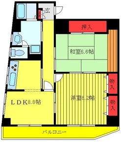 リヴァージュコート【7階】の間取り