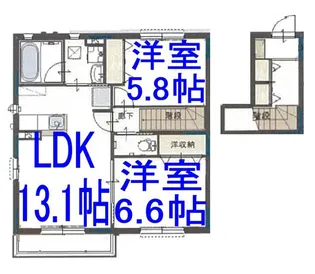 サンビレッジさくらA【2階】の間取り