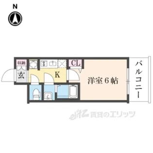 プレサンス新深江ディレット【4階】の間取り