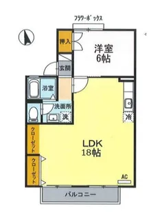 セジュール白山【1階】の間取り