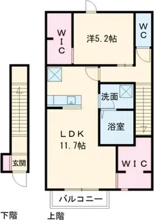 レクシア不動前【2階】の間取り