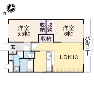 ヒルビレッジ【2階】の間取り