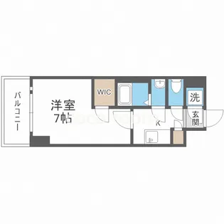 エスリード難波 THE FIRST【4階】の間取り