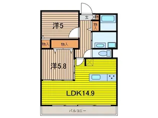コートアベニュー【5階】の間取り