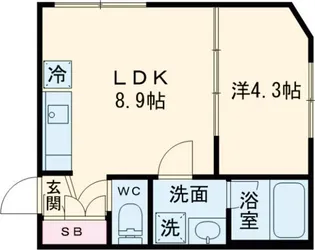 アバンテ神楽坂【1階】の間取り
