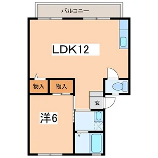 サンビレッジ松田 B【2階】の間取り