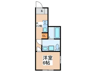 クレストコート東林間【3階】の間取り