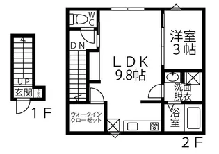 ロイヤルスターデン聖【2階】の間取り