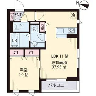 アーク大岡山【1階】の間取り