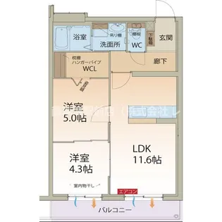 アンソレイエ【1階】の間取り
