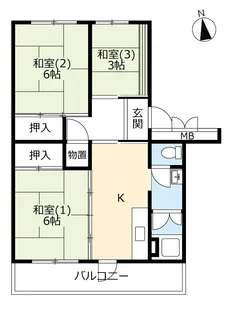 UR北本【3階】の間取り