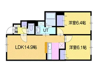 エレガンス・フルール【1階】の間取り