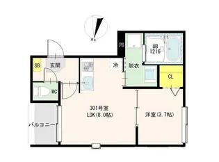 Le Repos西新井【3階】の間取り