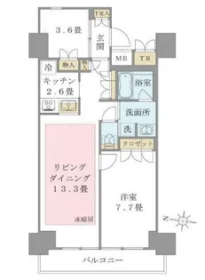 Brillia ist 東雲キャナルコート【7階】の間取り