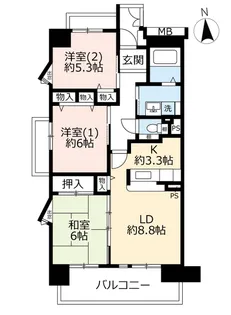 URアーバニア上飯田北町【4階】の間取り