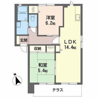 ハイマットメゾン D棟【1階】の間取り