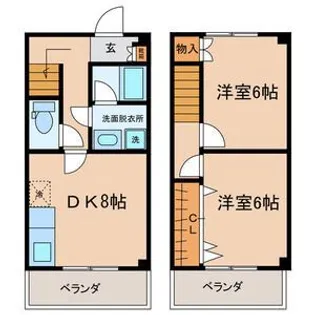 メゾン・サンヒルズA・B・C【1階】の間取り