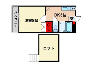 コメット五条I【1階】の間取り