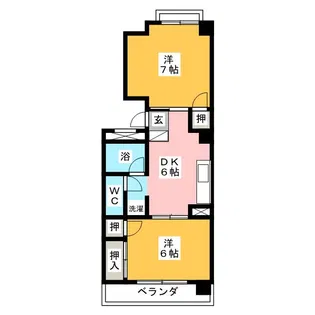京田レジデンス【3階】の間取り