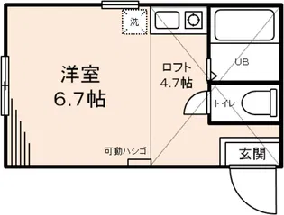 東寺尾マスカルポーネ【1階】の間取り