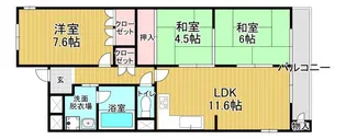 新大宮ハイタウンC棟【4階】の間取り