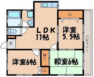 エスポワール樋藤A【2階】の間取り