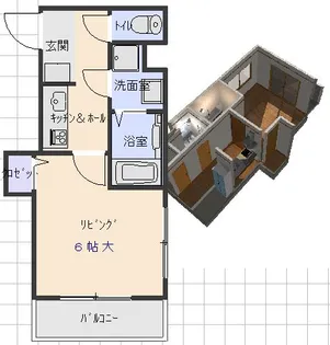デザイナーズマンションFREESTYLE「カメラ付オートロック」【1階】の間取り
