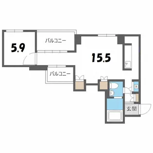 ビッグパレス南4条【2階】の間取り