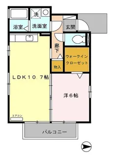 愛知県名古屋市緑区緑花台【アパート】の間取り