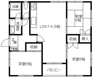 セシールハイツ5号棟 1階【1階】の間取り