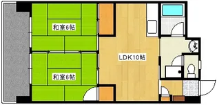 広島県広島市西区三篠町2【マンション】の間取り