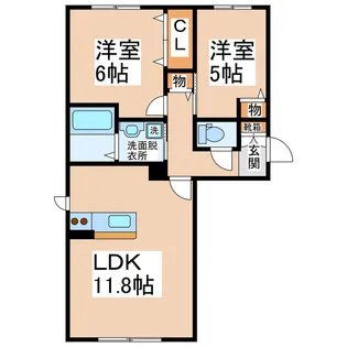 パークサイドヴィラ【1階】の間取り