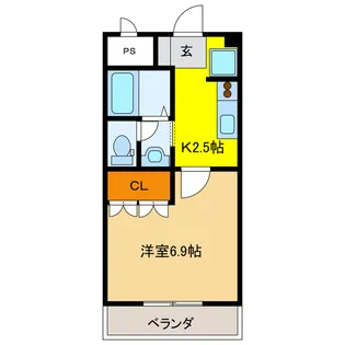 岐阜県岐阜市琴塚2【アパート】の間取り