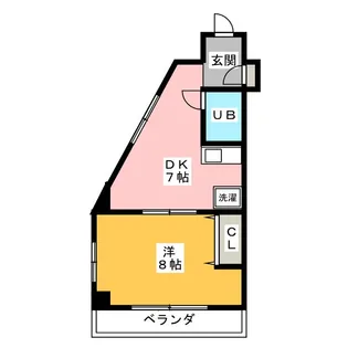 シャトル万代【4階】の間取り