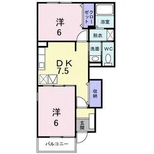 アウローラサキB【1階】の間取り