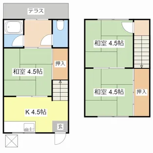 徳田荘 4号棟【1階】の間取り