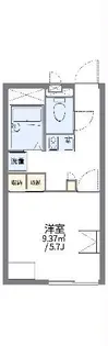 レオパレスシャルマン北越谷VI【1階】の間取り