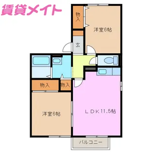 エルバルト高岡 A棟【2階】の間取り