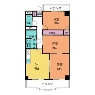 3DKの間取り画像