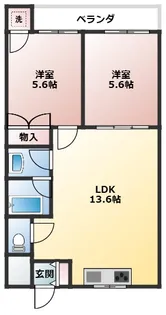 グランドハイム仲井真台【2階】の間取り