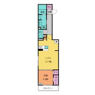 セレスティア熱田【2階】の間取り