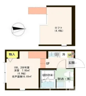 東京都足立区竹の塚1【アパート】の間取り