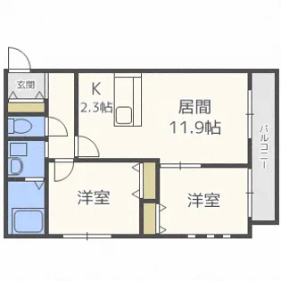 アルタイル2nd【2階】の間取り
