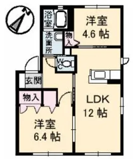 シャーメゾン南川 A棟【1階】の間取り