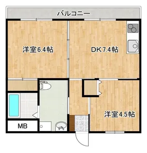 フレール水前寺【3階】の間取り